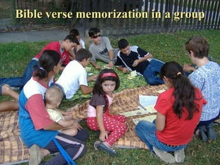Bible verse memorization in a group 