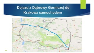 Dojazd z Dąbrowy Górniczej do
Krakowa samochodem
WSB
 