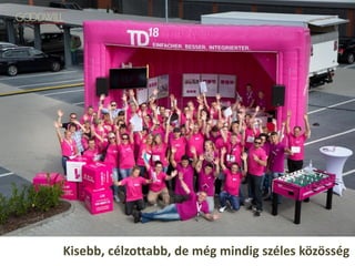 Kisebb, célzottabb, de még mindig széles közösség
 