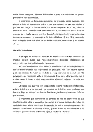 A Trajetória do poder da mulher: do lar ao mercado de trabalho 