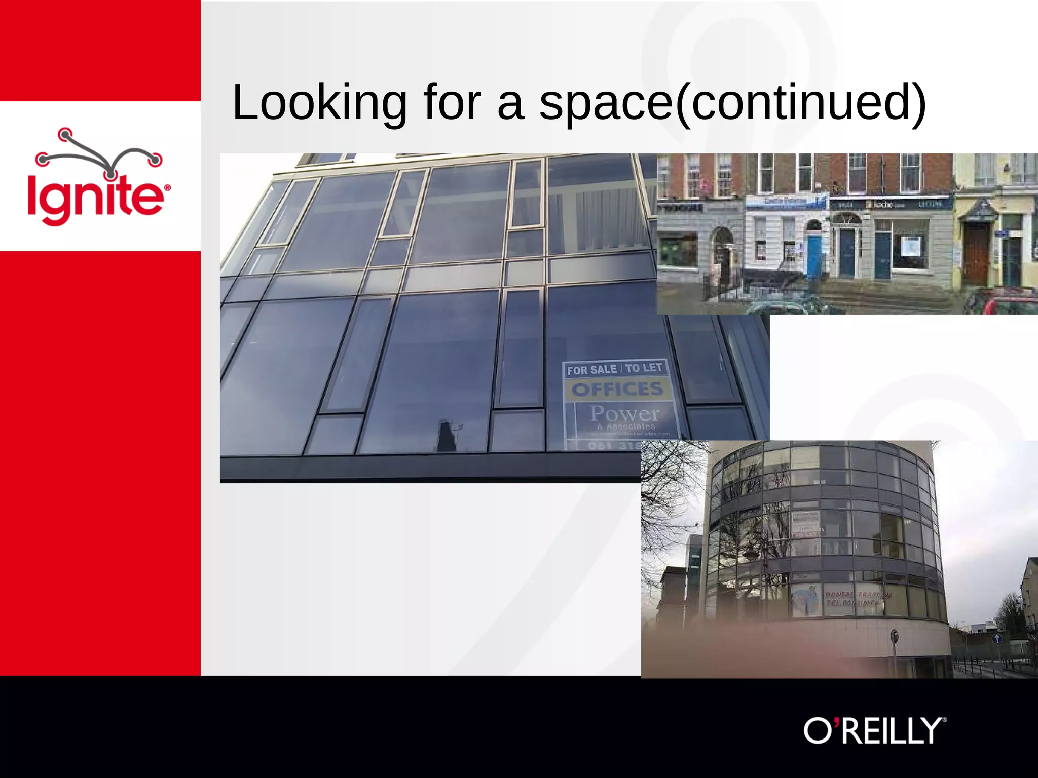 Looking for a space(continued) 