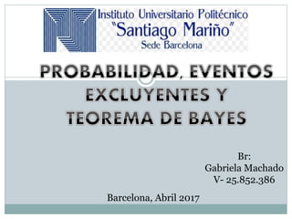 Br:
Gabriela Machado
V- 25.852.386
Barcelona, Abril 2017
 