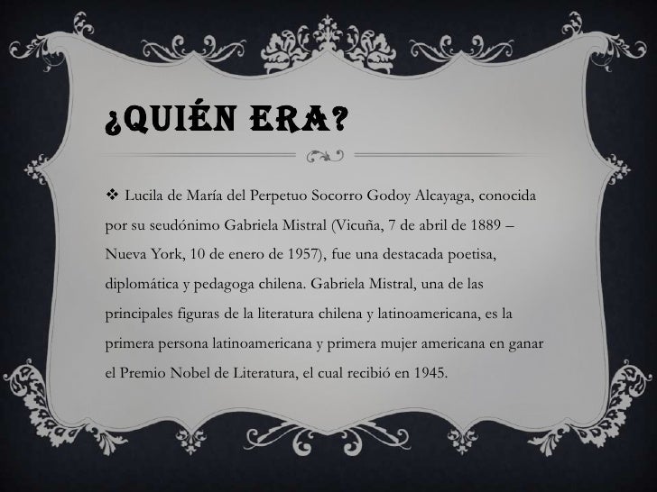 Gabriela Mistral