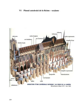 224
VI Planul catedralei de la Reims – secţiune
 