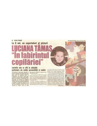 LUCIANA TAMAS: "IN LABIRINTUL COPILARIEI" - GABRIELA ROSTAS