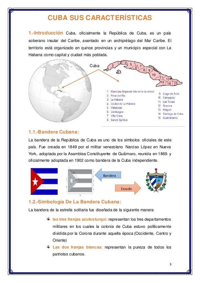 características de cuba