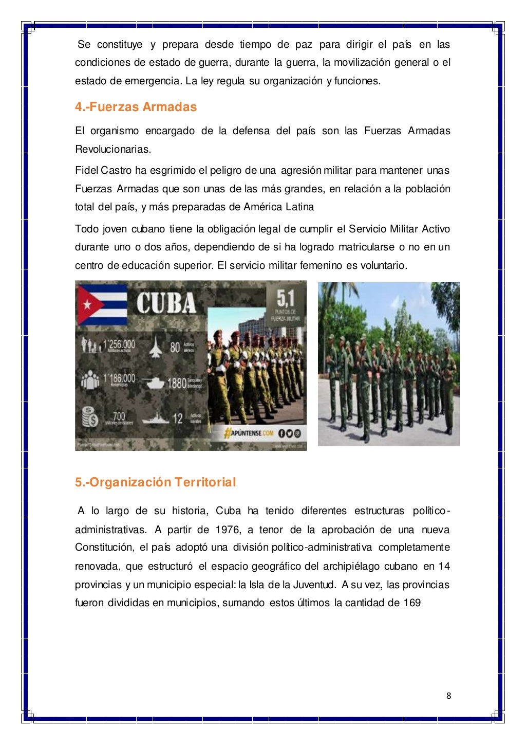 características de cuba