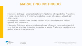 www.visualcommunicationplanner.it
www.marketingdistinguo.com
MARKETING DISTINGUO
Il Marketing Distinguo è un concetto coll...