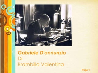 Gabriele D'annunzio Di Brambilla Valentina 