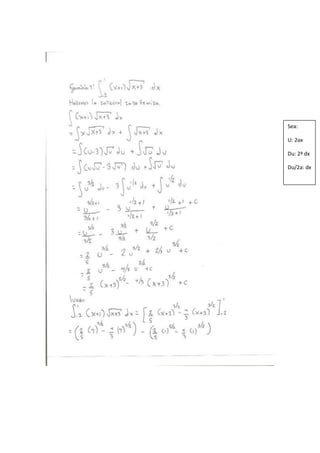 Sea:
U: 2ax
Du: 2ª dx
Du/2a: dx
 