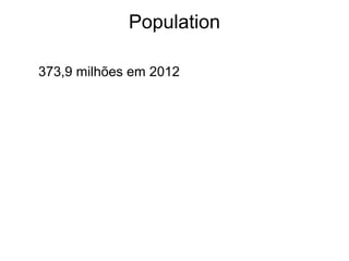 Population
373,9 milhões em 2012
 