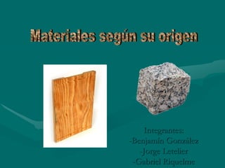 Integrantes:
-Benjamín González
   -Jorge Letelier
 -Gabriel Riquelme
 