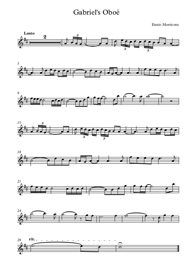 Gabriel's oboe oboe