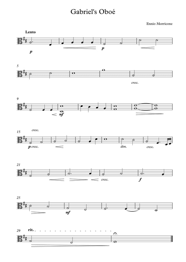 Gabriel's oboe viola