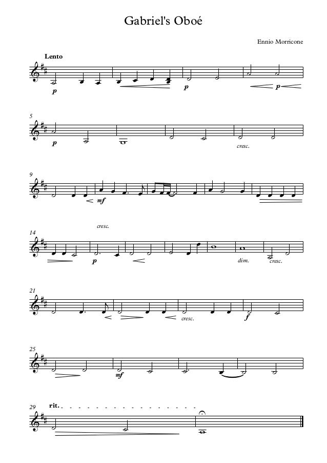 Gabriel's oboe violin ii