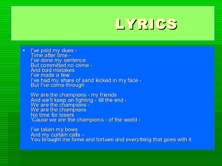 in my project song