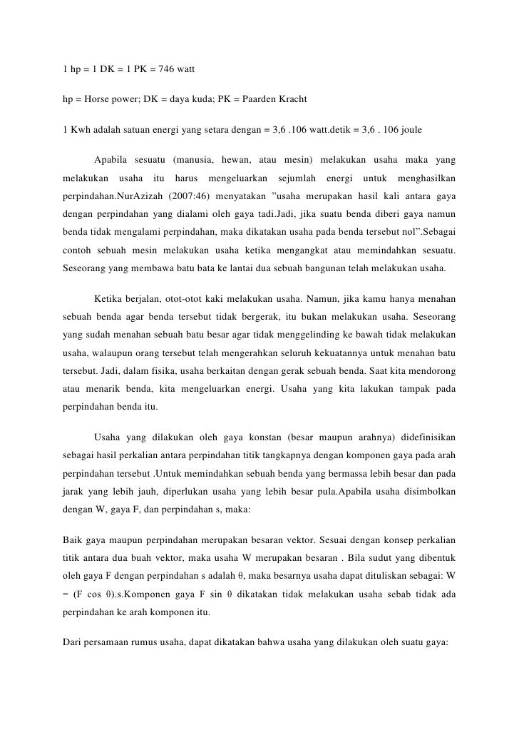 Makalah Usaha Dan Energi