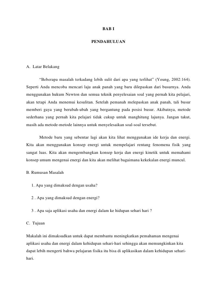 Makalah Usaha Dan Energi
