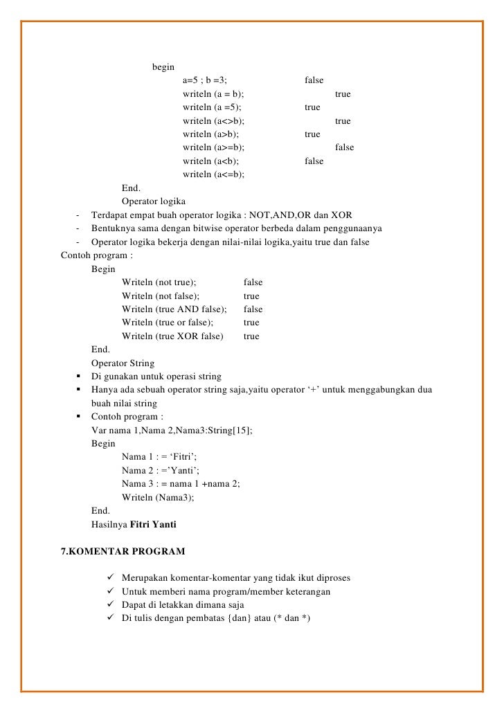 Elemen-Elemen Program Pascal