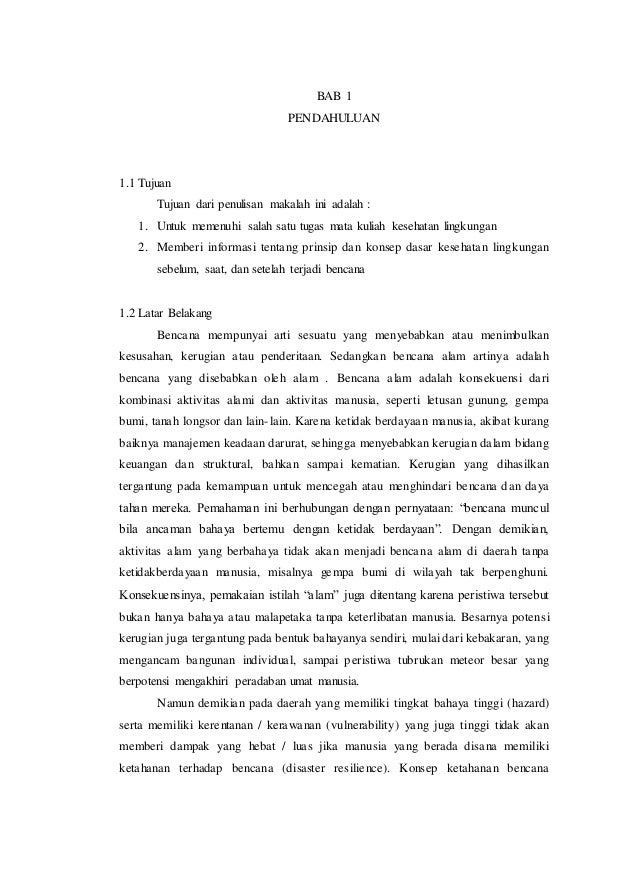 Kesehatan Lingkungan Bencana