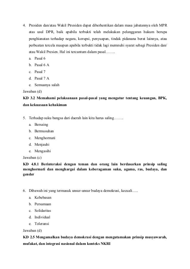 Soal Pilgan Materi Ancaman