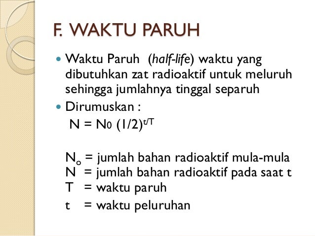 Contoh Soal Fisika Waktu Paruh
