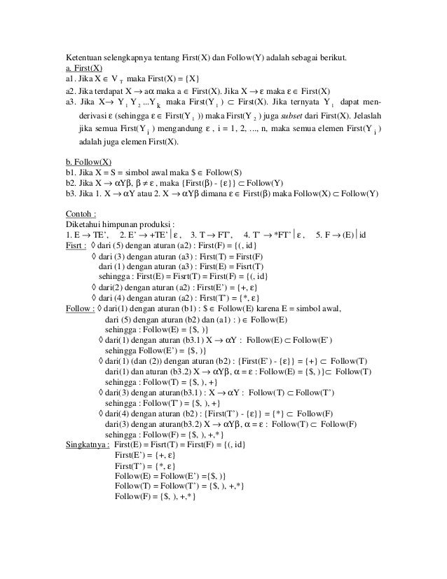 Kumpulan Catatan Teknik Kompilasi
