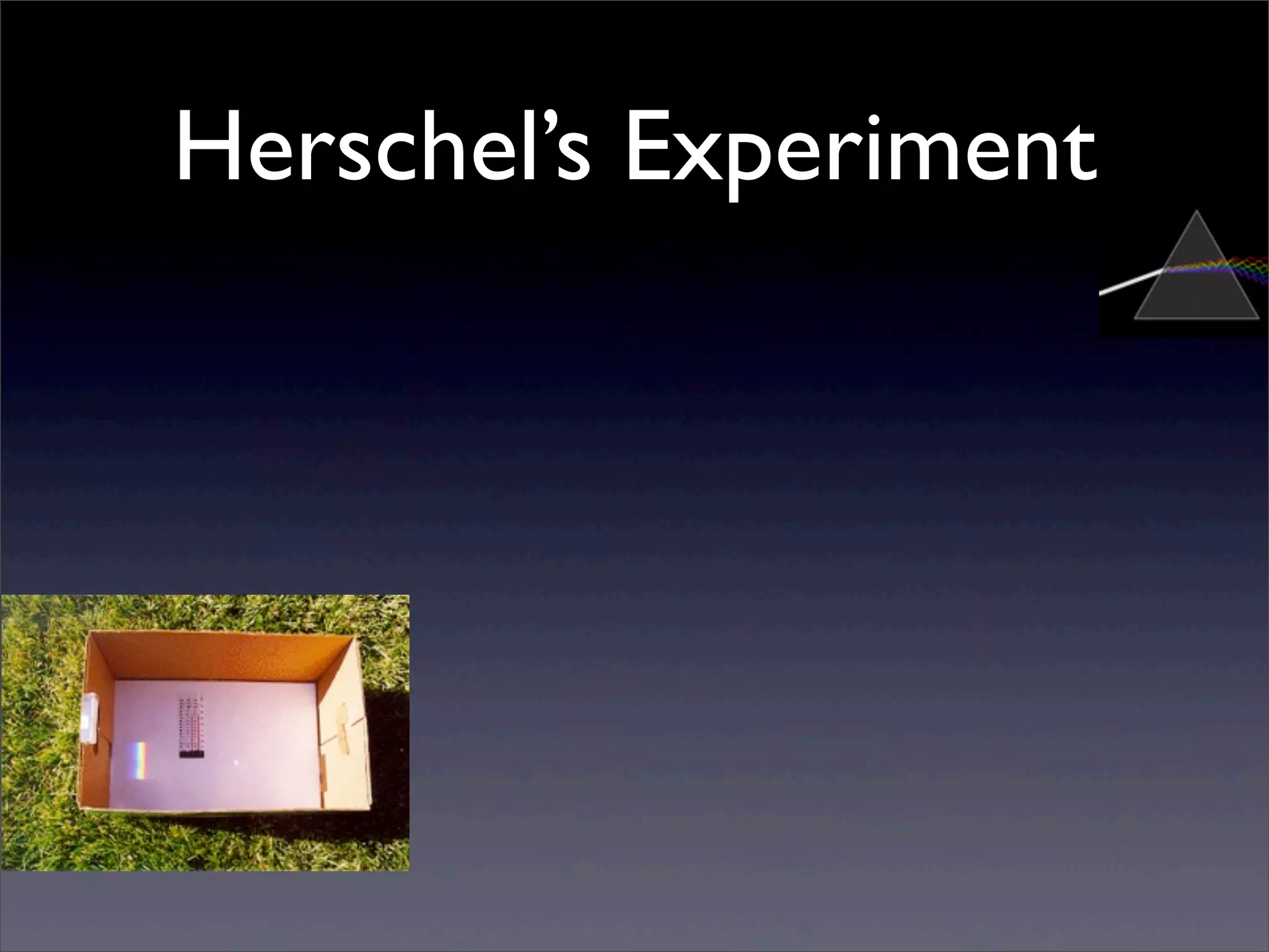 Herschel’s Experiment
 