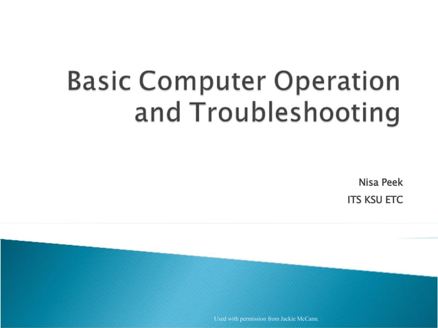 Gace Basic Computer Operation And Troubleshooting | PPT | Operating ...