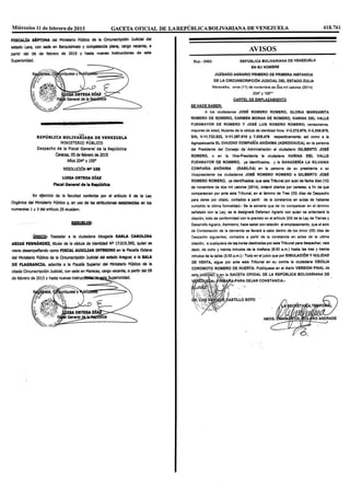 Gaceta Oficial No. 40.600