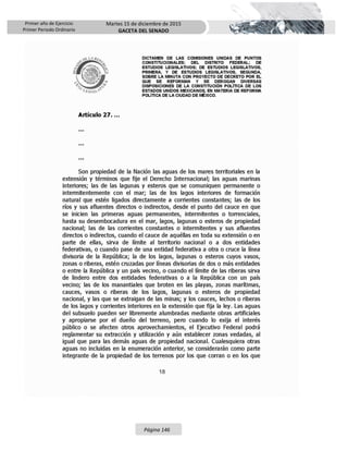 Primer año de Ejercicio
Primer Periodo Ordinario
Martes 15 de diciembre de 2015
GACETA DEL SENADO
Página 146
 