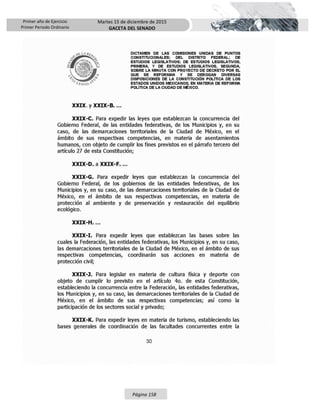 Primer año de Ejercicio
Primer Periodo Ordinario
Martes 15 de diciembre de 2015
GACETA DEL SENADO
Página 158
 