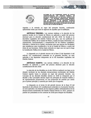 Primer año de Ejercicio
Primer Periodo Ordinario
Martes 15 de diciembre de 2015
GACETA DEL SENADO
Página 189
 