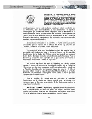 Primer año de Ejercicio
Primer Periodo Ordinario
Martes 15 de diciembre de 2015
GACETA DEL SENADO
Página 197
 
