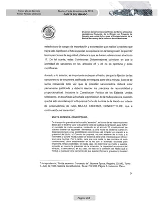 Primer año de Ejercicio
Primer Periodo Ordinario
Martes 15 de diciembre de 2015
GACETA DEL SENADO
Página 263
 
