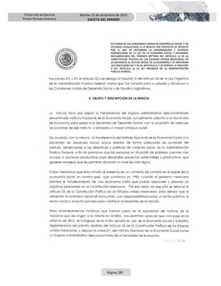 Primer año de Ejercicio
Primer Periodo Ordinario
Martes 15 de diciembre de 2015
GACETA DEL SENADO
Página 285
 