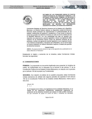 Primer año de Ejercicio
Primer Periodo Ordinario
Martes 15 de diciembre de 2015
GACETA DEL SENADO
Página 323
 