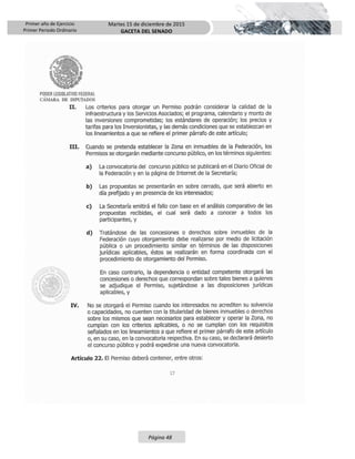 Primer año de Ejercicio
Primer Periodo Ordinario
Martes 15 de diciembre de 2015
GACETA DEL SENADO
Página 48
 
