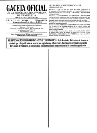 Gaceta No. 40.351