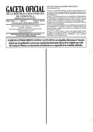 Gaceta No. 40.376