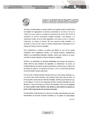 Primer año de Ejercicio
Segundo Periodo Ordinario
Miércoles 24 de febrero de 2016
GACETA DEL SENADO
Página 25
 