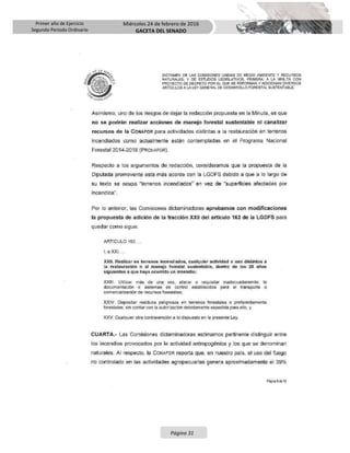 Primer año de Ejercicio
Segundo Periodo Ordinario
Miércoles 24 de febrero de 2016
GACETA DEL SENADO
Página 31
 