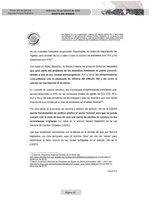 Primer año de Ejercicio
Segundo Periodo Ordinario
Miércoles 24 de febrero de 2016
GACETA DEL SENADO
Página 32
 
