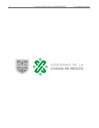 Gaceta CDMX 18 09 2020 bis