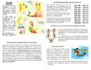 Esta pequeña curiosidad se basa en
comprobar que los resultados de las
multiplicaciones del número 9 sumados por
cada cifr...