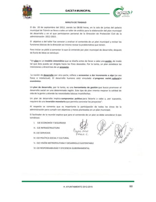 GACETA MUNICIPAL
H. AYUNTAMIENTO 2012-2015 80
 