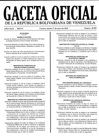 Gaceta oficial número 40.589