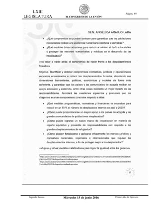 LXIII
LEGISLATURA H. CONGRESO DE LA UNIÓN
Página 69
Segundo Receso Miércoles 15 de junio 2016 Primer Año de Ejercicio
 