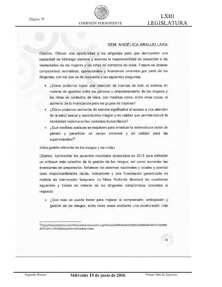 Página 70
COMISIÓN PERMANENTE
LXIII
LEGISLATURA
Segundo Receso Miércoles 15 de junio de 2016 Primer Año de Ejercicio
 