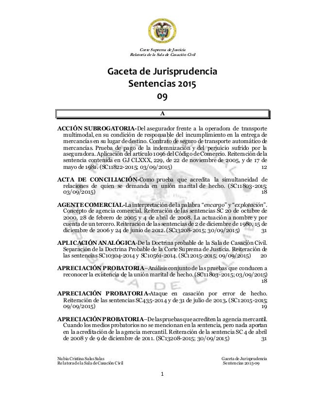 Gaceta Septiembre 2015